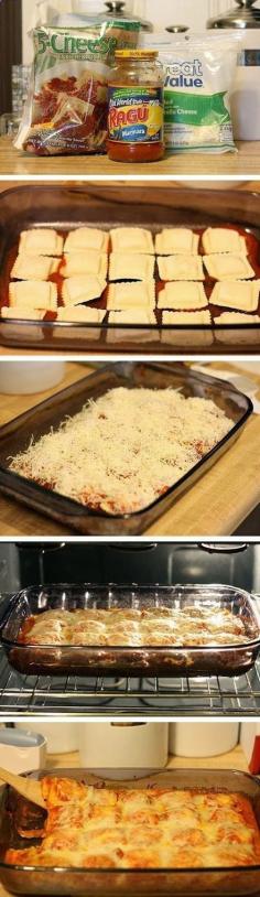 
                    
                        3-Ingredient Easy Baked Ravioli Recipe. This Came Out Perfect!!
                    
                