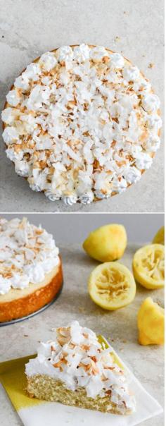 
                    
                        The EASIEST lemon cake with marshmallow frosting. I howsweeteats.com
                    
                