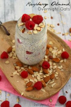 
                    
                        Sweet raspberries, crunchy almonds, chia seeds and oats makes for the most amazing breakfast!  Nutritious, delicious, and filling, its the perfect start to your day!
                    
                