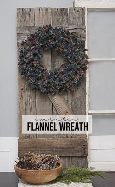 
                    
                        A super easy Winter Flannel Wreath using strips of plaid flannel fabric to create a sense of warmth and add some pops of color!  www.livelaughrowe...
                    
                