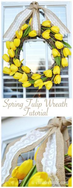 
                    
                        Spring Tulip Wreath Tutorial by U Create - create it in about 10 minutes!
                    
                