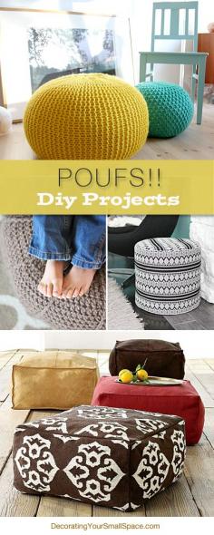 DIY Projects • Learn how to make Poufs! • Ideas and Tutorials!