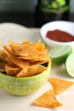 Chili Lime Baked Chips - Born to Be Dipped | The Weary Chef