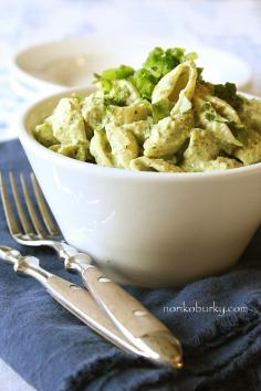 
                    
                        Creamed Avocado and Lime Chilled Pasta...YUM! Gotta try.
                    
                
