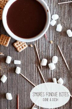 
                    
                        Fun S'mores Fondue Bites - No Fondue Pot Required - dineanddish.net
                    
                