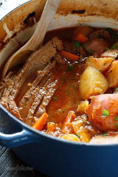 Braised Brisket with Potatoes and Carrots | Quick Food Recipes