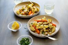 
                    
                        Despite its name, vegetables à la grecque is a French dish. The vegetables are slightly pickled in a broth of vegetable stock and wine. Serve this as a first course or with an assortment of hors d'oeuvres. (Photo: Andrew Scrivani for The New York Times)
                    
                