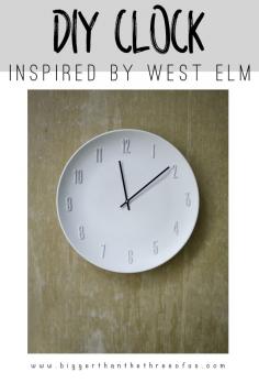
                    
                        DIY CLOCK : I saw a clock at West Elm that I loved but couldn't afford. Did you know that you can DIY your own clock? It's really simple.
                    
                