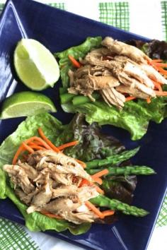 
                    
                        Quick Chicken-Asparagus Lettuce Wraps
                    
                