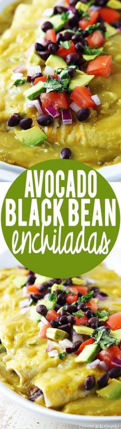 
                    
                        Avocado Black Bean Enchiladas | Creme de la Crumb
                    
                
