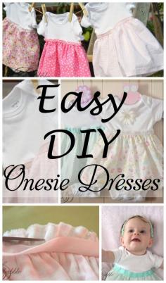Easy DIY Onesie Dresses from createandbabble.com