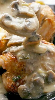 
                    
                        Crispy Beer Chicken with a Creamy Beer Mushroom Gravy ~ Golden chicken pieces marinaded and baked to a perfect crispy skin, so juicy and tender biting into them with an incredible garlicky flavour.
                    
                