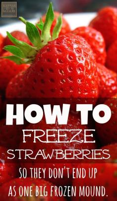 How To Freeze Strawberries So They Arent  Holidays One Big Mound