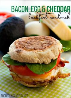 
                    
                        Bacon, Egg & Cheese Loaded Breakfast Sandwich Recipe: a quick and easy breakfast recipe that’s way better than any McMuffin! This recipe also has a freezer option!
                    
                