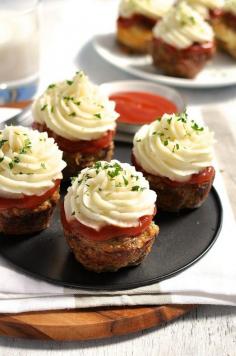 
                    
                        Meatloaf Cupcakes with Mashed Potato - faster to make than traditional meatloaf and appeals to kids, big and small! #meatloaf #cupcakes #mashed_potato
                    
                