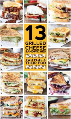 
                    
                        13 of the BEST Grilled Cheese Recipes on twopeasandtheirpo... Make one or make them all! They are ALL amazing!
                    
                