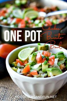 
                    
                        One Pot Chicken Burrito Bowls Recipe – a quick & easy one pot Mexican meal that feeds a crowd. #JustAddRotel #ad
                    
                