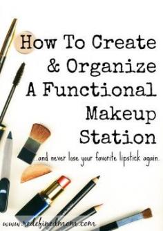 
                    
                        How To Create Organize Functional Portable Makeup Station | RedefinedMom.com
                    
                
