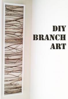 
                    
                        DIY Tip of the Day – Cheap Branch Art- I love this for a powder room or a dual purpose room!
                    
                