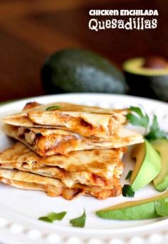 
                    
                        Seasoned chicken with enchilada sauce and low-fat cheese in crispy quesadillas.
                    
                