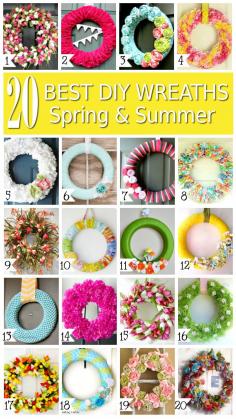 
                    
                        20 Best DIY Wreaths Spring and Summer
                    
                