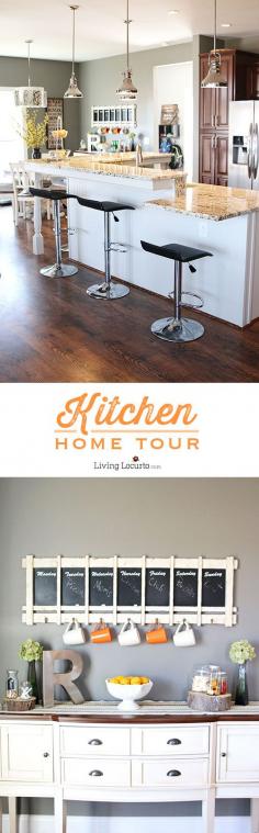 
                    
                        Kitchen Home Tour - Home decor photos of a bright and cheery kitchen! LivingLocurto.com
                    
                