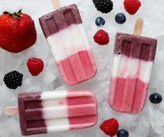 #Berry Yogurt Popsicles   #Weight Watcher
