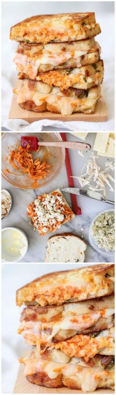 
                    
                        Buffalo Chicken Grilled Cheese Sandwich | foodiecrush.com #recipe
                    
                