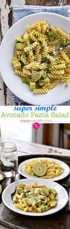 
                    
                        Super Simple Avocado Pasta Salad | MarlaMeridith.com ( Marla Meridith )
                    
                