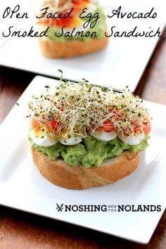 
                    
                        Open Faced Egg Avocado Smoked Salmon Sandwich by Noshing With The Nolands #CanadianEggs
                    
                