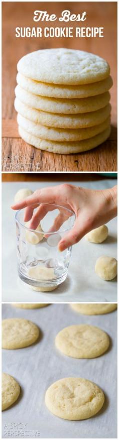 
                    
                        Hands down, The BEST Sugar Cookie Recipe Ever! Classic perfection on ASpicyPerspective... #sugarcookies
                    
                