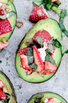 
                    
                        Baked Avocados with Strawberry Salsa | www.floatingkitch...
                    
                
