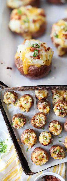 
                    
                        Loaded Twice Baked Red Potatoes | foodiecrush.com
                    
                