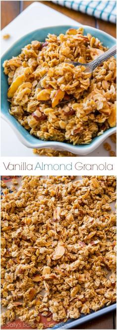 
                    
                        Ditch store-bought, healthy homemade granola is easy! You will love this Vanilla Almond Granola Sally | Sally's Baking Addiction
                    
                