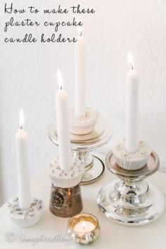 
                    
                        Make these plaster cupcake candle holders
                    
                