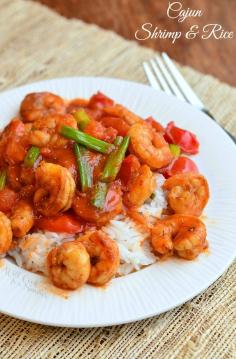 
                    
                        Cajun Shrimp & Rice. Spicy, spicy delicious dinner! Cajun Shrimp cooked with tomatoes and scallions in spicy tomato sauce and served over rice. | from willcookforsmiles...
                    
                