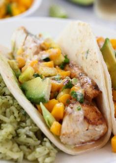 
                    
                        Grilled Mahi Mahi Fish Tacos with Mango Pineapple Salsa
                    
                