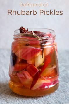 
                    
                        This wonderful quick pickled rhubarb is a great ingredient to have on hand to flavor everything from salads to cheese and charcuterie plates or smoked fish and pâtés. eatwell101.com
                    
                