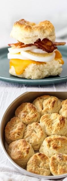 
                    
                        Bacon Egg and Cheese Biscuit Sandwiches with a simple homemade biscuit recipe | foodiecrush.com
                    
                
