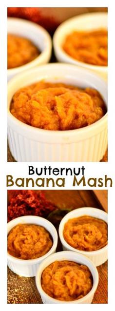 
                    
                        Butternut Banana Mash--delicious and a crowd pleasing side dish, especially for kids!
                    
                