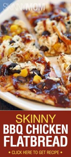 This barbecue covered flatbread is a lighter version of BBQ Chicken pizza. Make without cheese?