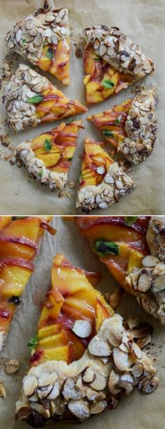
                    
                        Peach Galette with Toasted Almond Crust I howsweeteats.com
                    
                