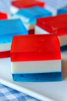 
                    
                        Easy Red White and Blue Finger Jello Recipe : always a huge hit at summer barbecues!
                    
                