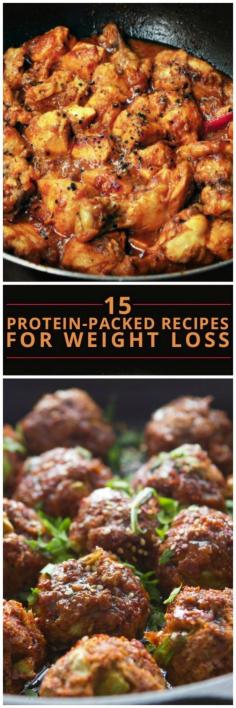 
                    
                        15 PROTEIN PACKED RECIPES for WEIGHT LOSS including recipes for One-Pot Black Pepper Chicken and Spicy Asian Chicken Meatballs! #highproteinrecipes #cleaneating #menuplanning
                    
                