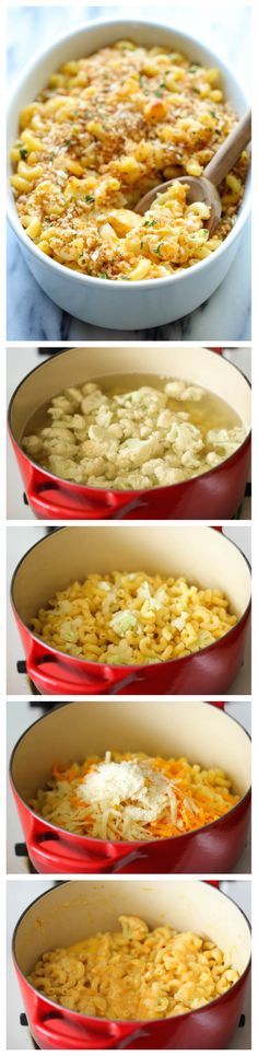 Skinny cauliflower Mac& Cheese