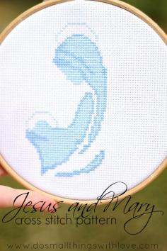 jesus and mary cross stitch pattern