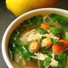 
                    
                        Lemony Chicken Soup with Greens | thelemonbowl.com | #chicken #soup #glutenfree
                    
                