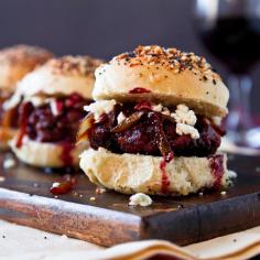 Port Sliders with Goat Cheese and Caramelized Onions by TheBrewerAndTheBaker, via Flickr #food #photography #recipe