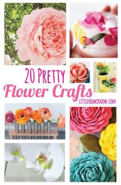 
                    
                        20 Pretty Flower Crafts  | littleredwindow.com |  Get inspired by some beautiful flower craft projects!
                    
                