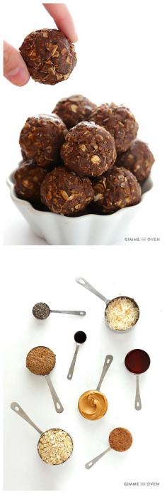 
                    
                        Chocolate Peanut Butter Energy Bites -- naturally-sweetened with honey, super easy to make, and SO tasty!!! | gimmesomeoven.com
                    
                